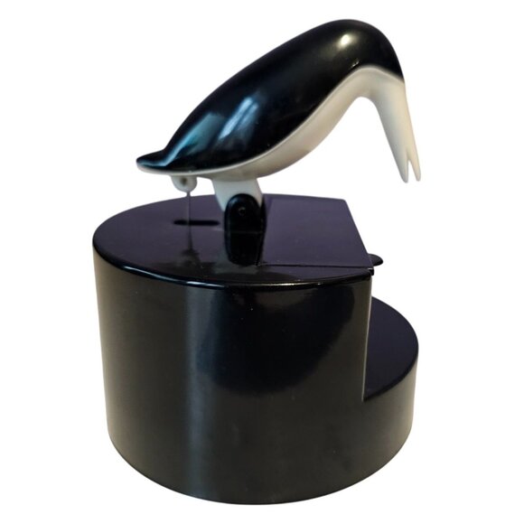 Penguin Bird Toothpick Dispenser Holder Vintage Mechanical Plastic Novelty MCM - Picture 8 of 8